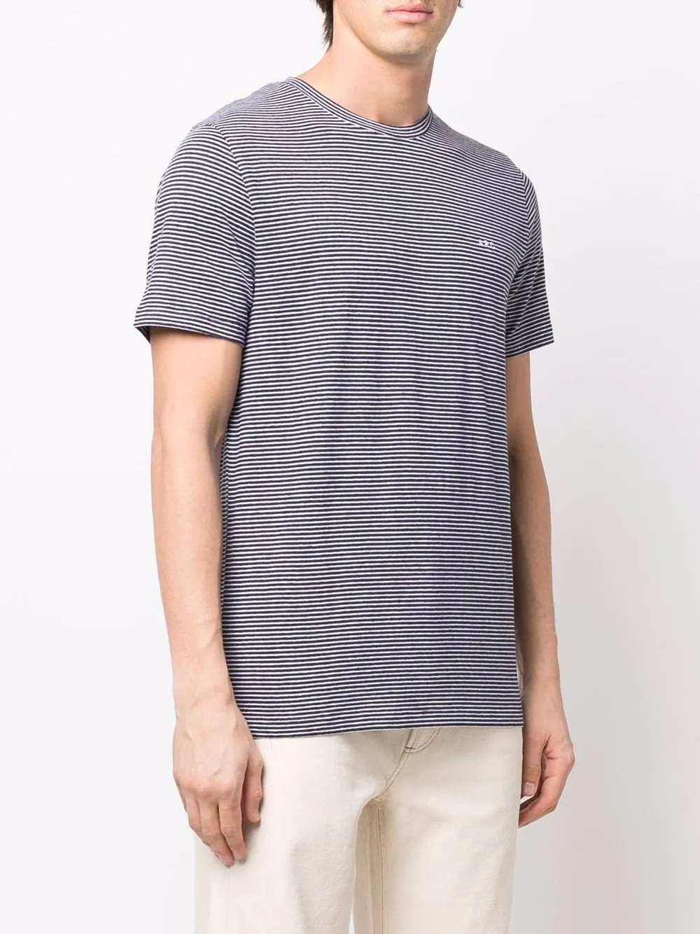 striped crew neck T-shirt - 3