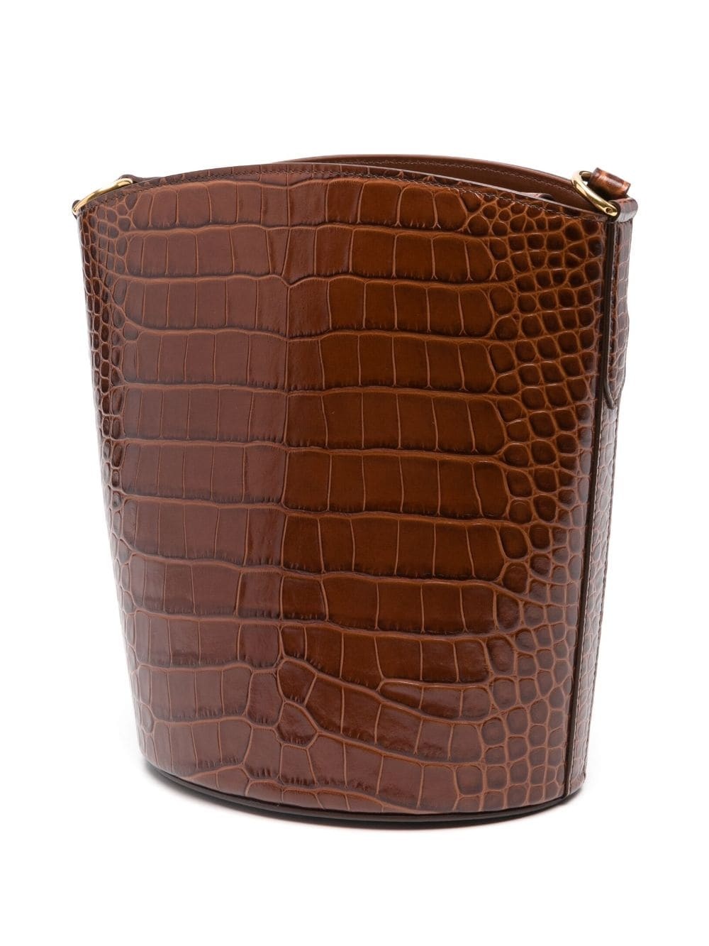 medium croc-effect bucket bag - 3