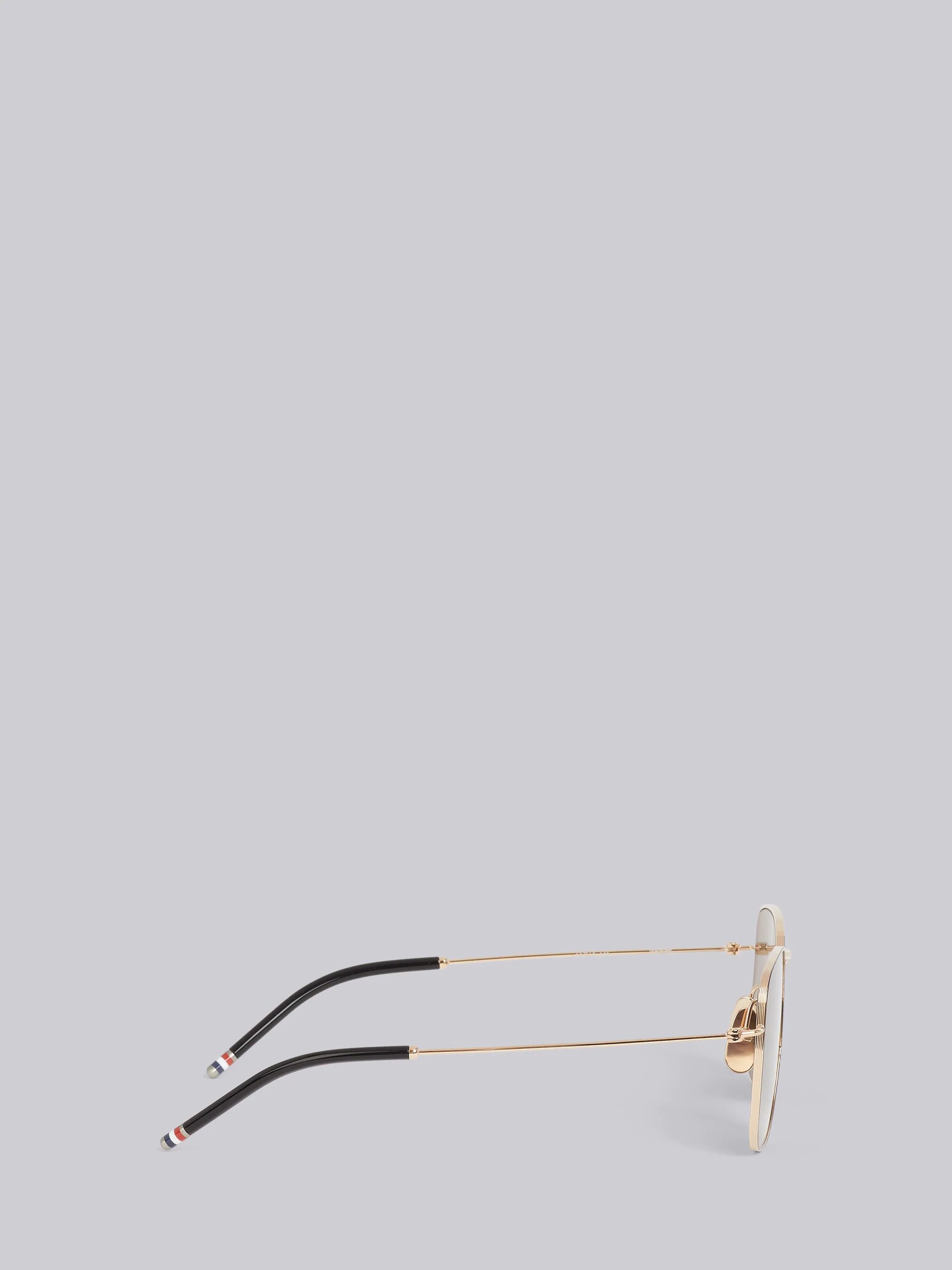 TB117 - White Gold Oversized Squared Aviator Sunglasses - 3