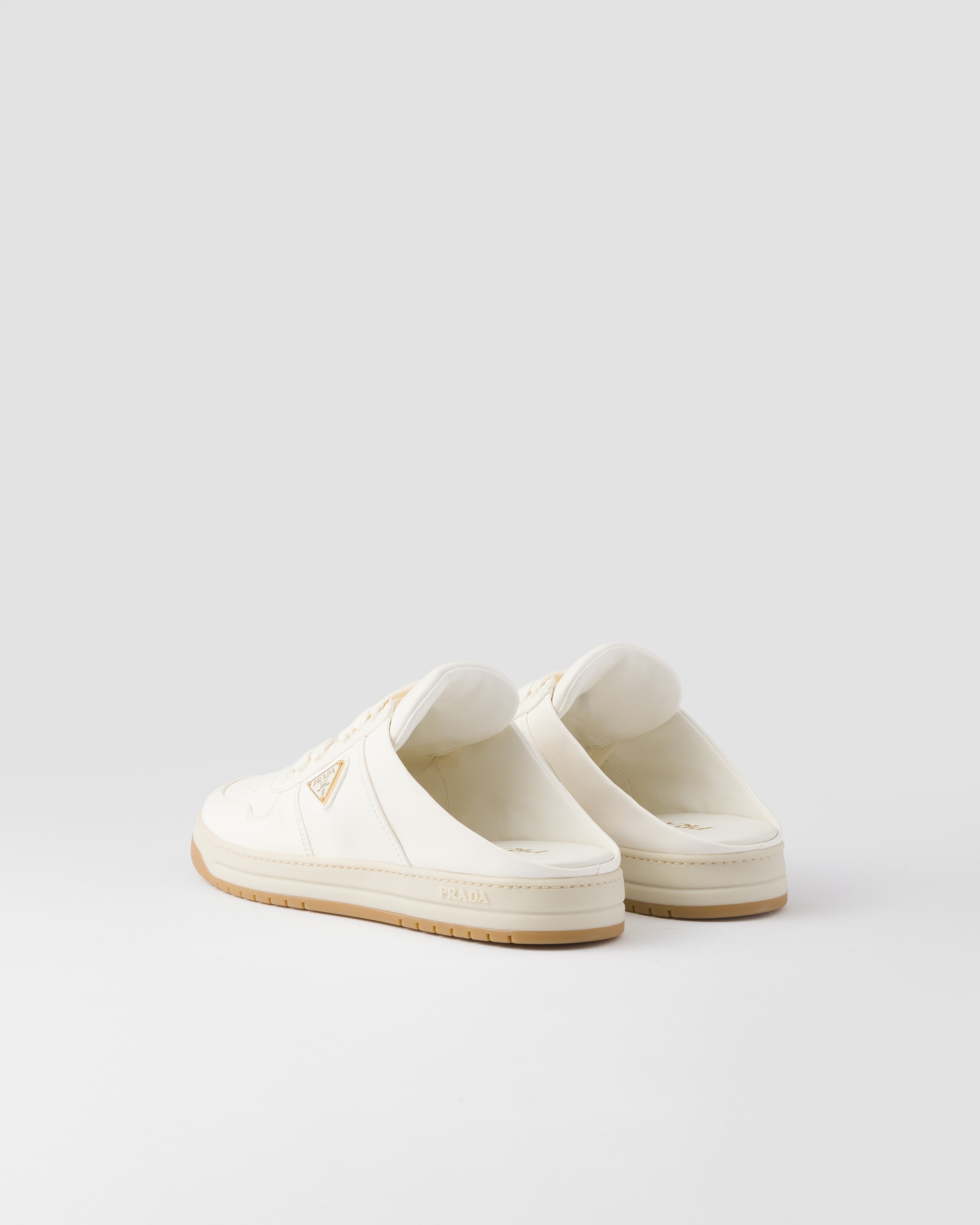 Nappa leather sneaker mules - 4