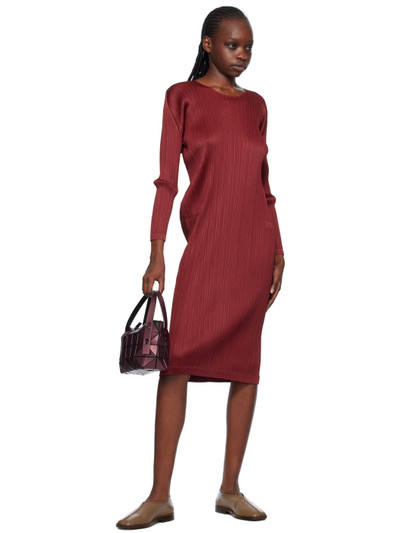 Pleats Please Issey Miyake Red Monthly Colors November Midi Dress outlook