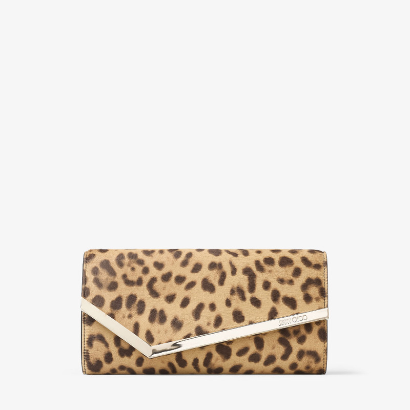 Emmie Natural Leopard Print Pony Clutch Bag 1