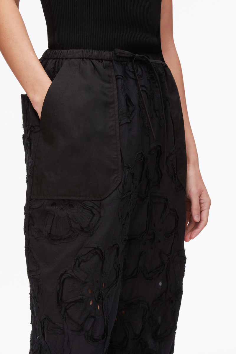 Embroidered Straight Leg Pull On Pants 6