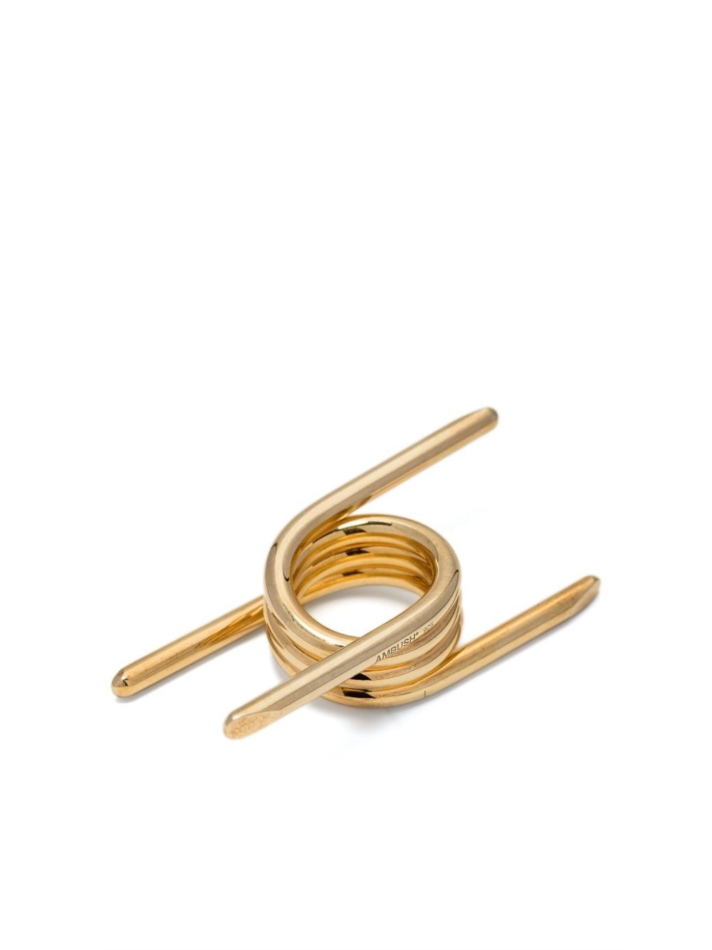 gold-plated wrap-around ring - 1