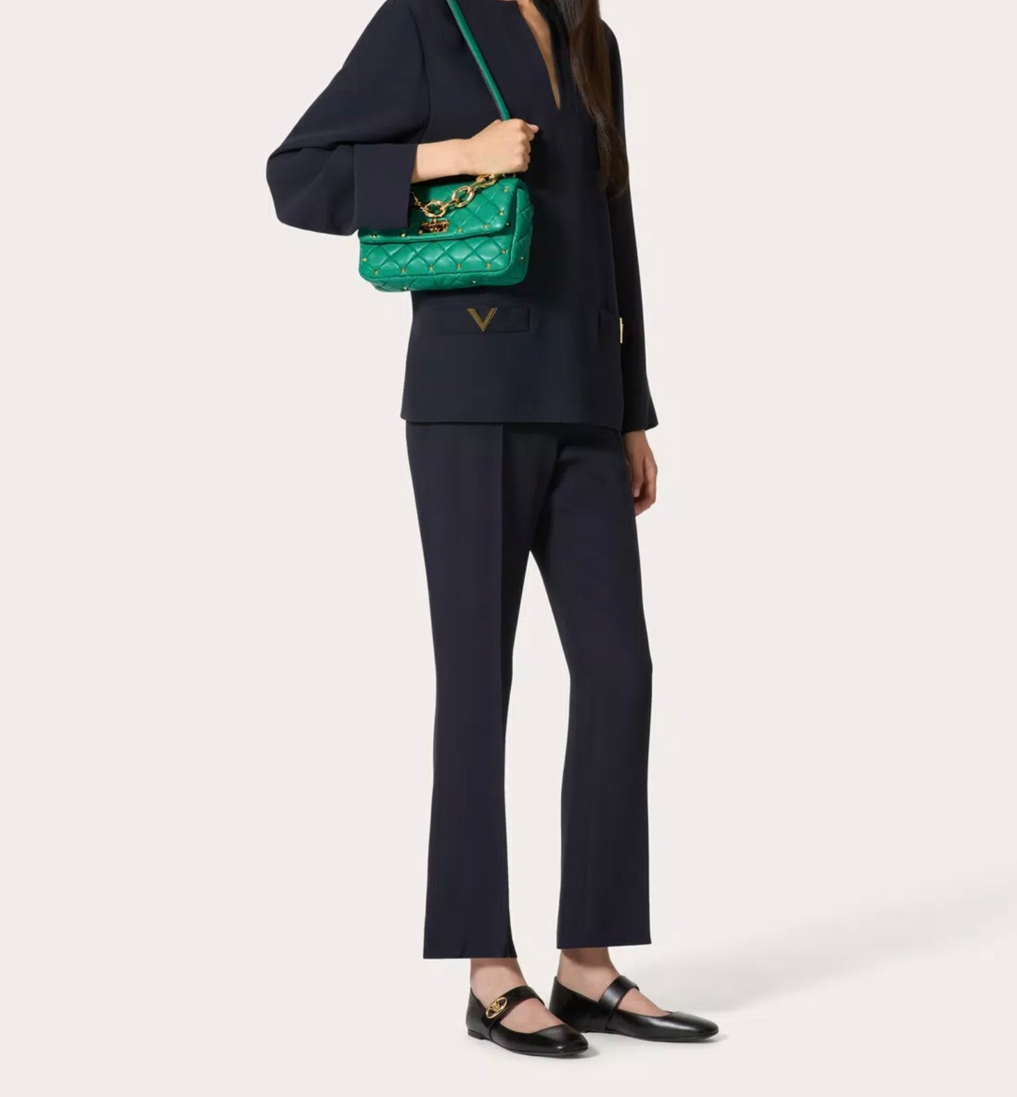 Valentino Garavani Rockstud Spike Bag In Nappa Patchwork - 2
