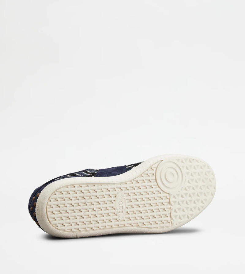 TOD'S TABS SNEAKERS IN SUEDE AND FABRIC - BLUE 5