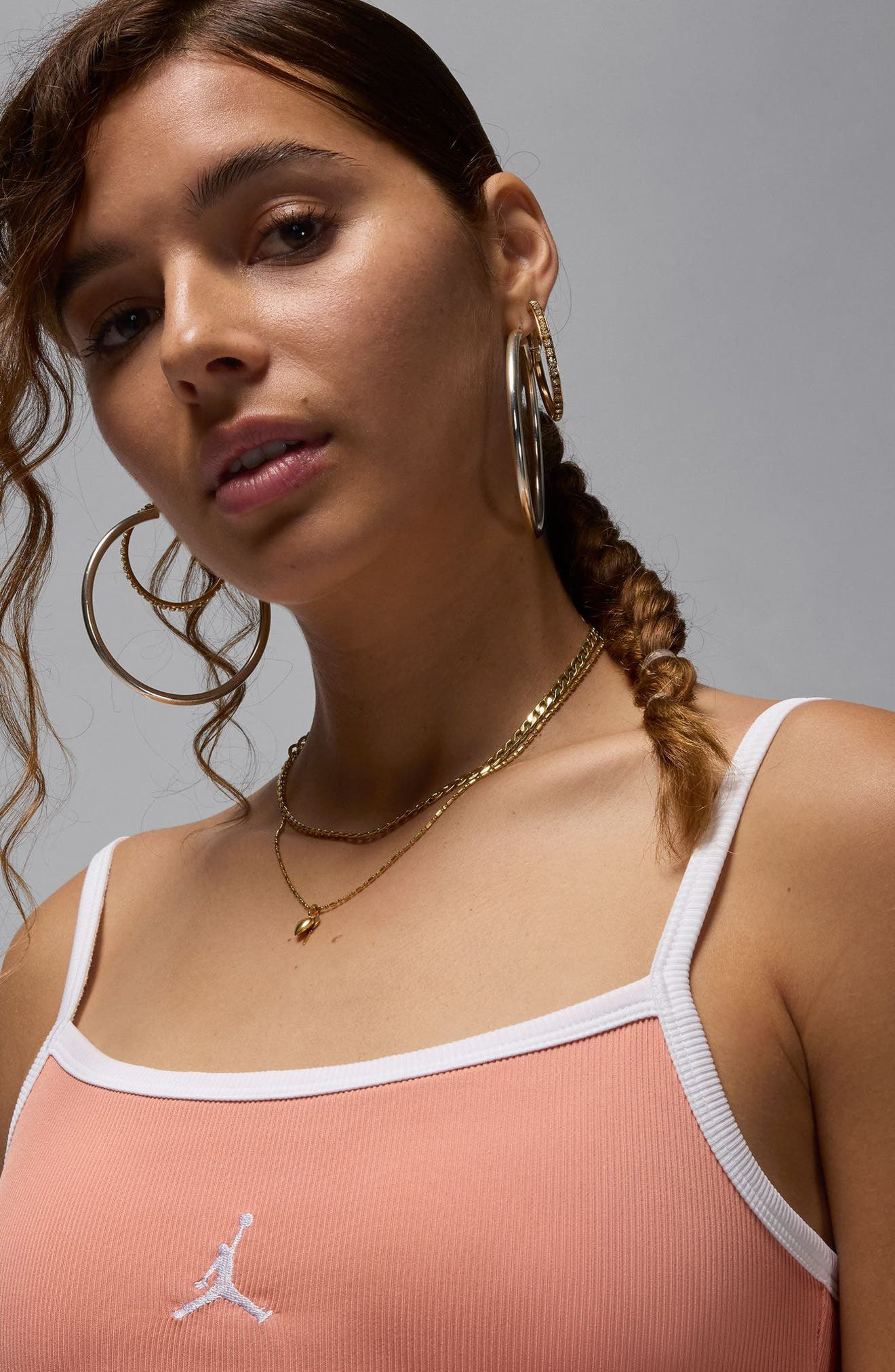 Jordan Slim Minidress in Light Madder Root/White at Nordstrom - 4
