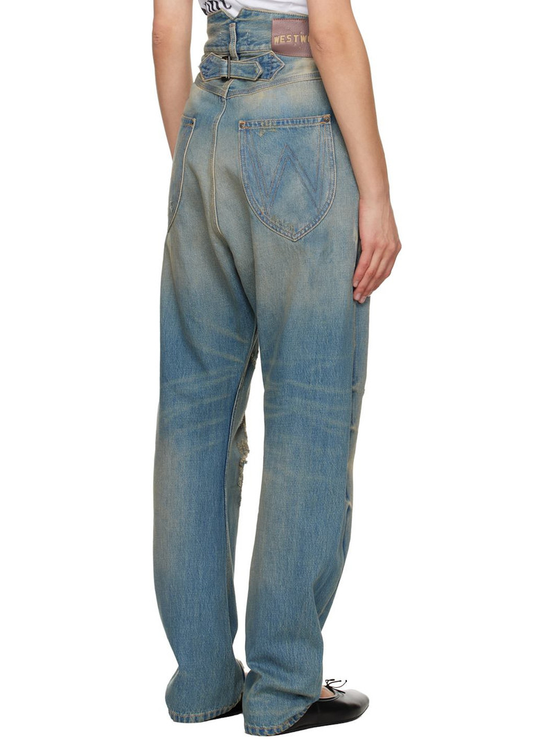 Blue Buckle Back Jeans 3