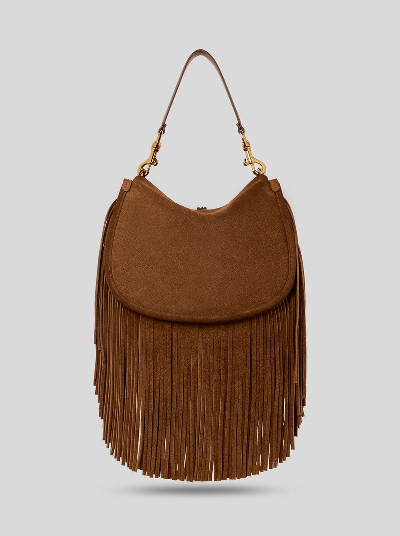 Etro MEDIUM SUEDE PONY BAG WITH FRINGES outlook