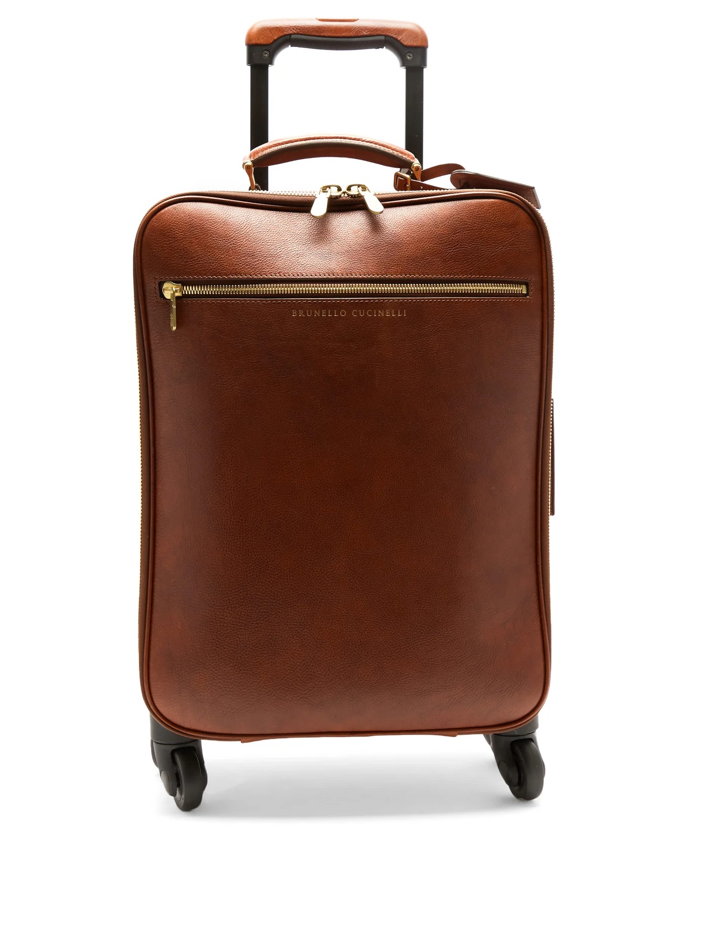 Grained-leather carry-on suitcase - 1