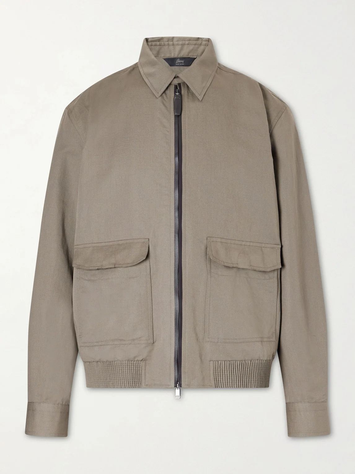 Linen and Cotton-Blend Bomber Jacket - 1
