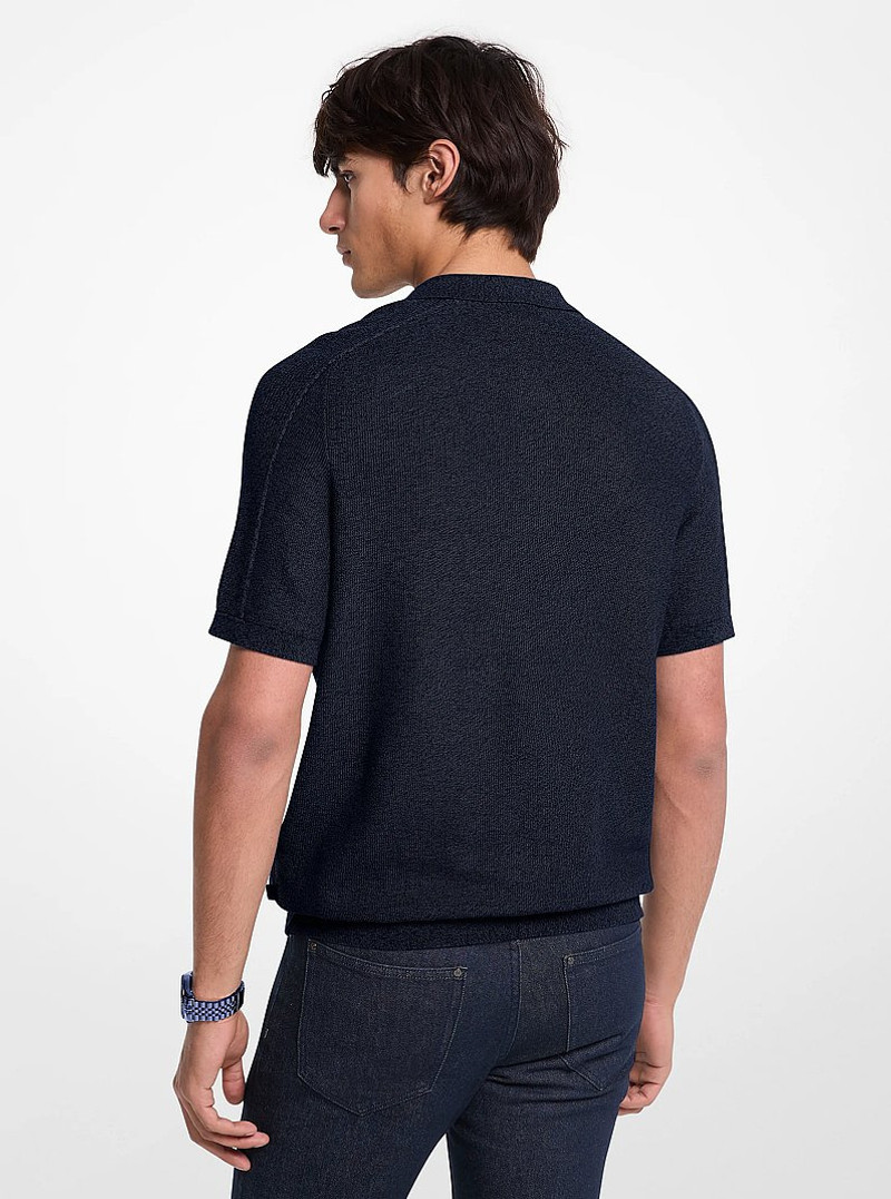 MICHAEL KORS Cotton Mouliné Polo Shirt outlook