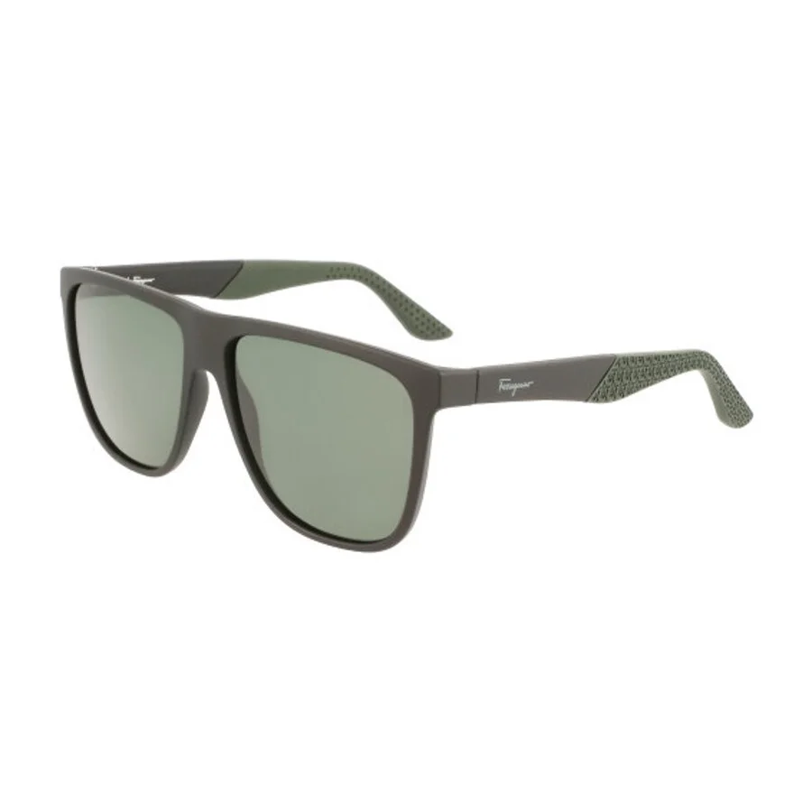 Ferragamo Grey Square Men's Sunglasses SF1065S 005 59 - 1