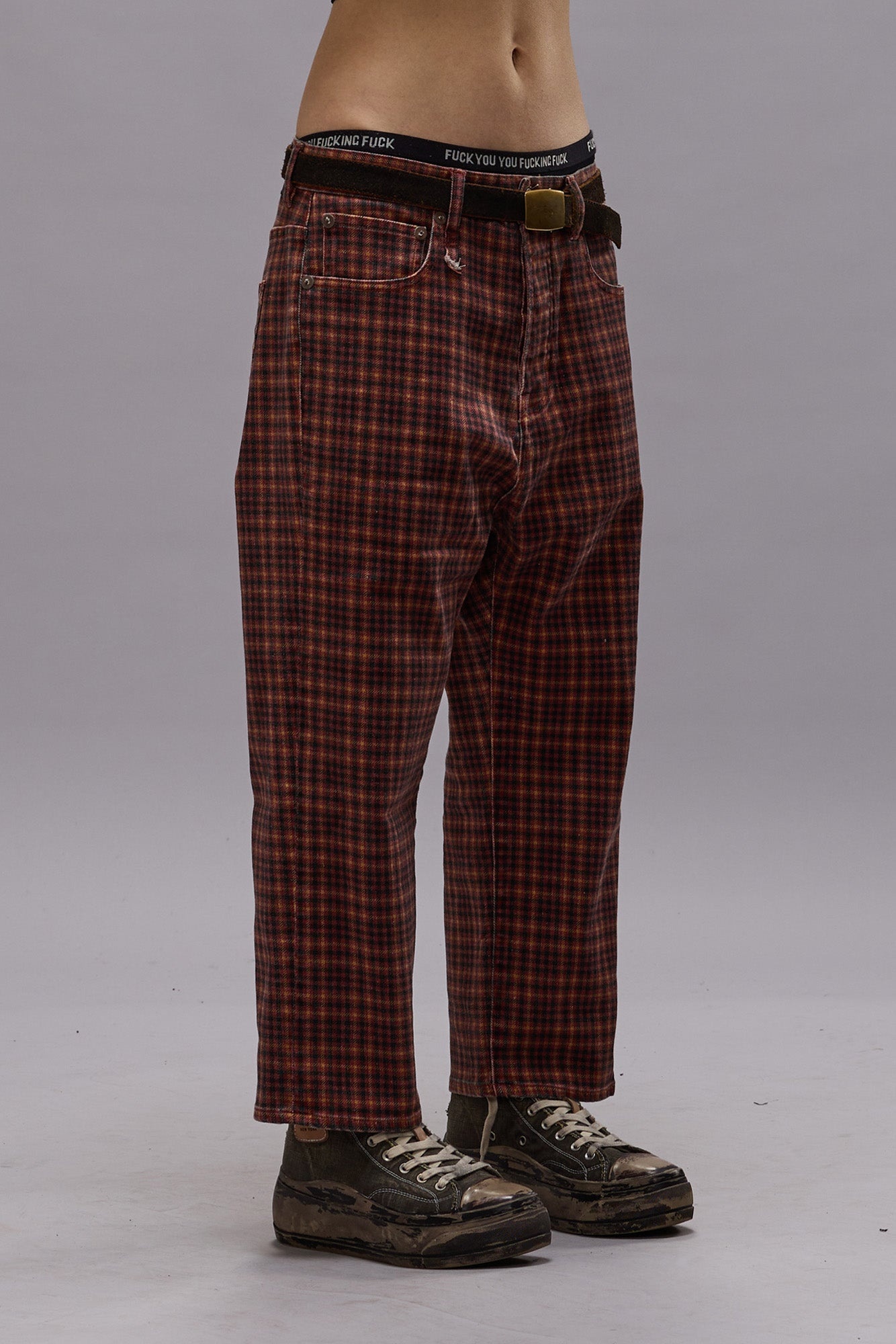 TAILORED DROP - PRINTED AUBURN PLAID - R13 - 6