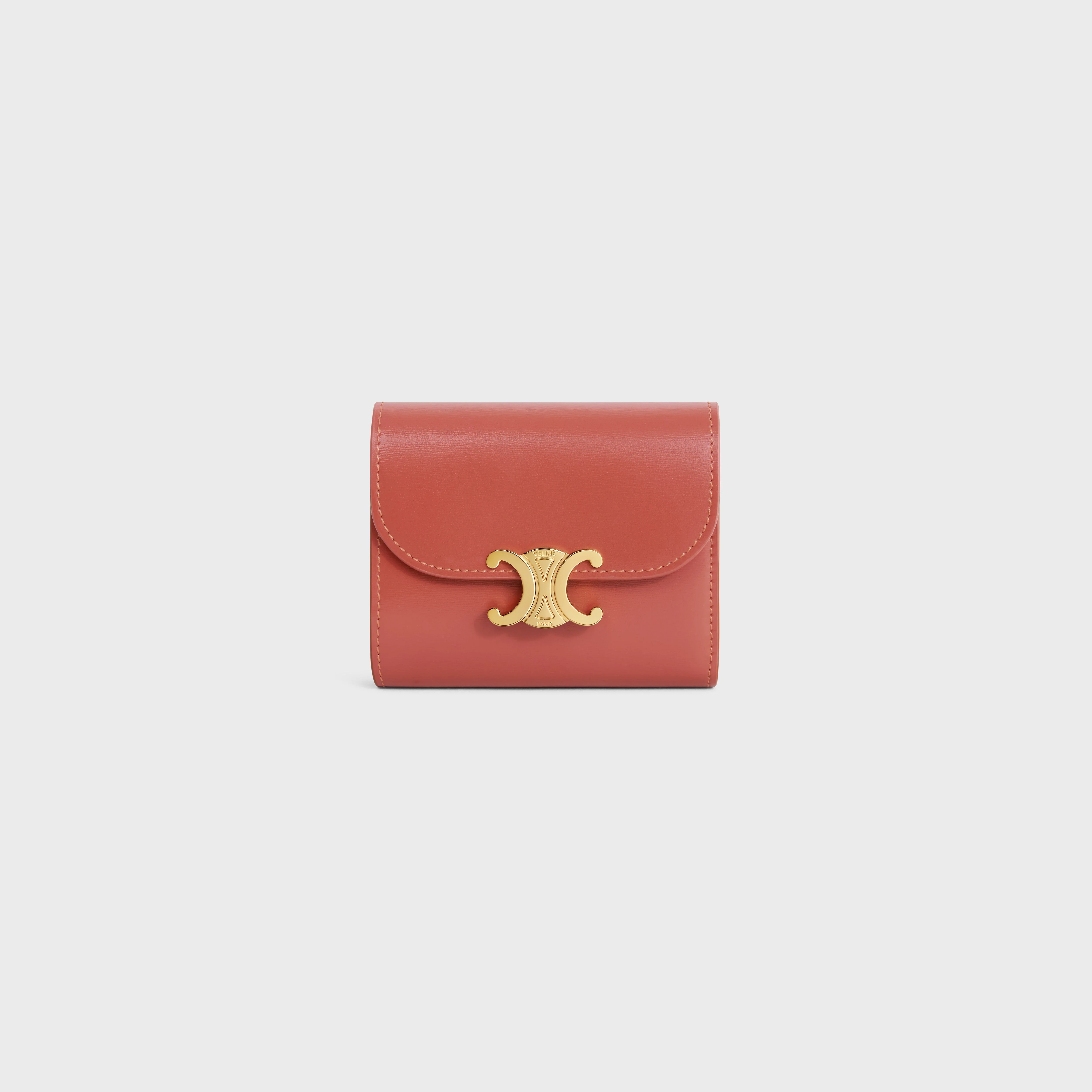 Small Flap Wallet TRIOMPHE in Shiny calfskin - 1