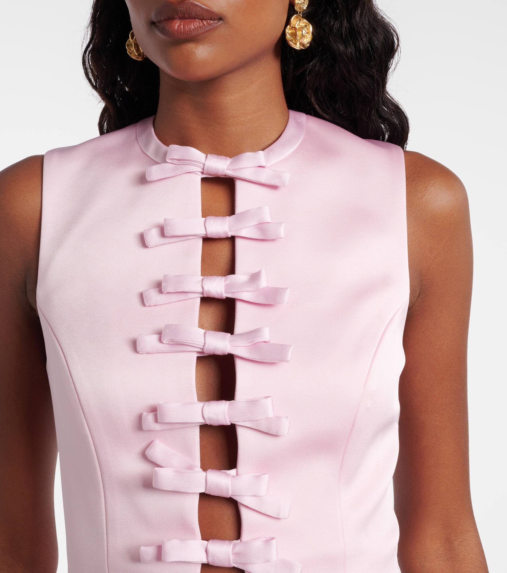 Aymee bow-detail minidress - 4