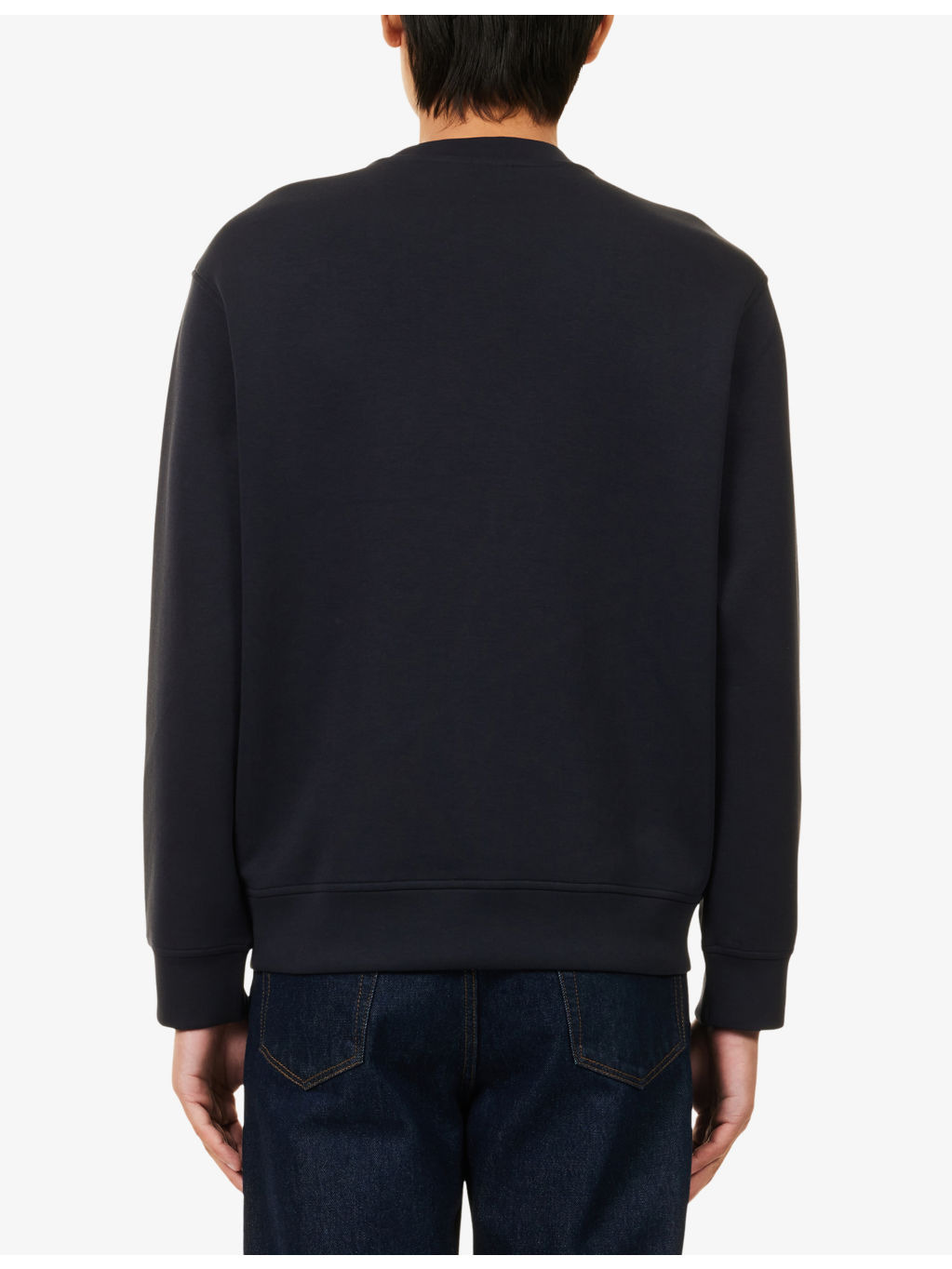 Logo-Patch Long-Sleeves Cotton-Jersey Sweatshirt - 4