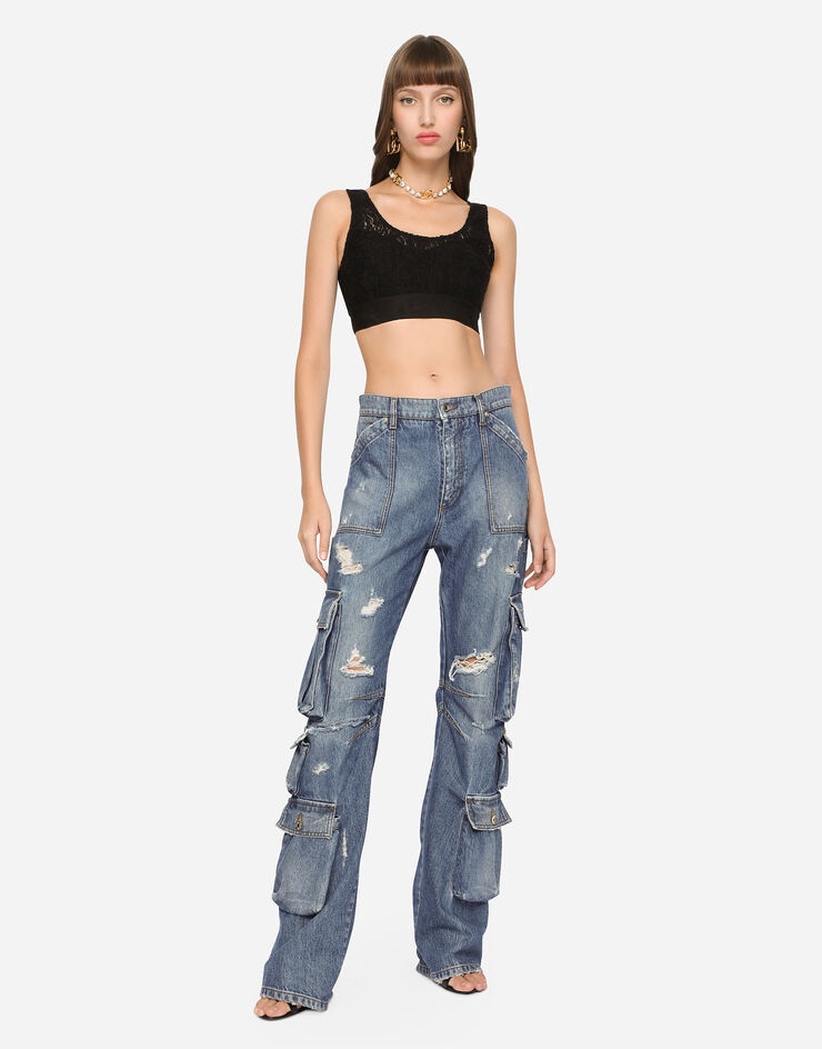 Cargo denim jeans - 2