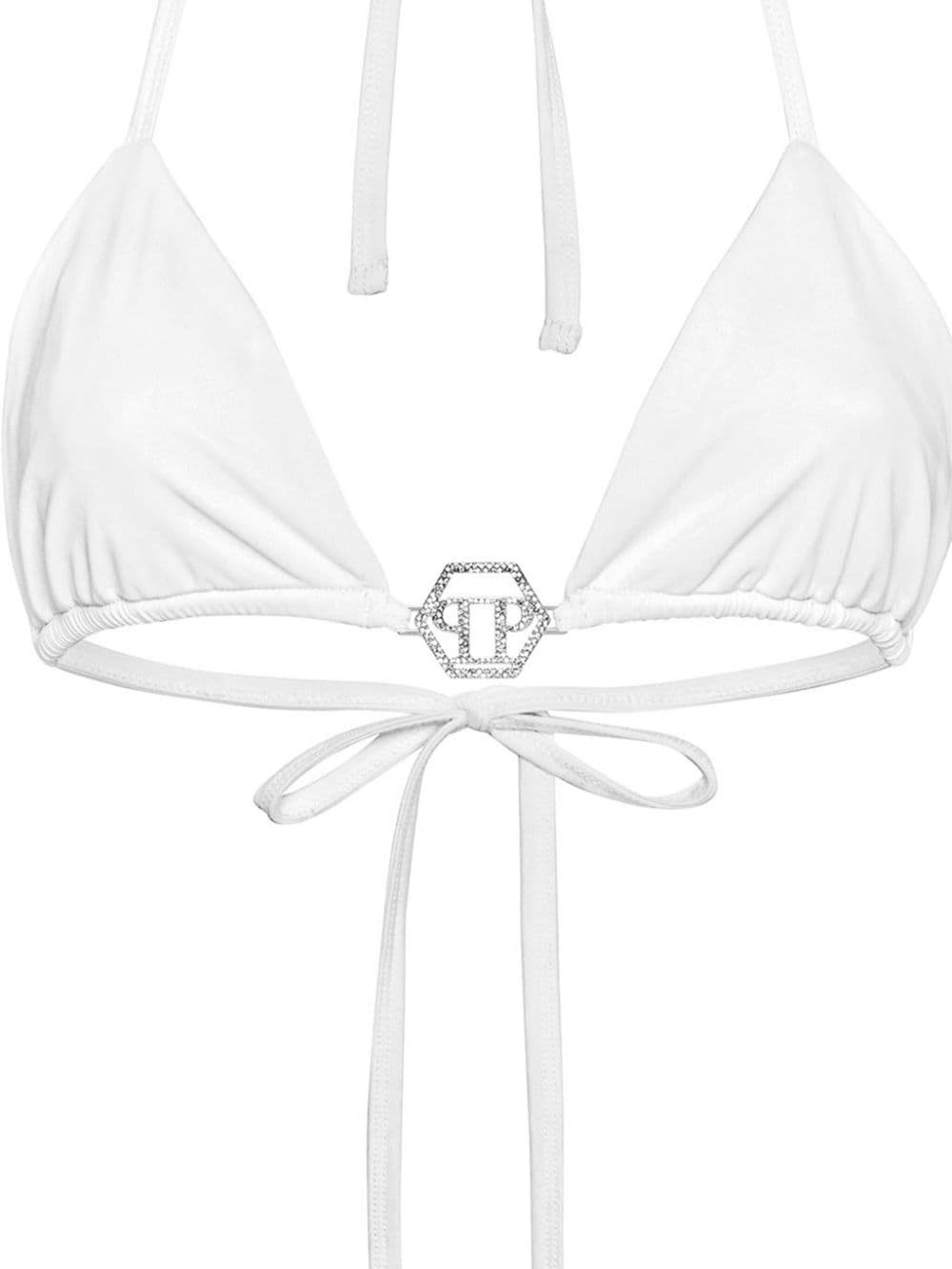 logo-plaque triangle bikini set - 2
