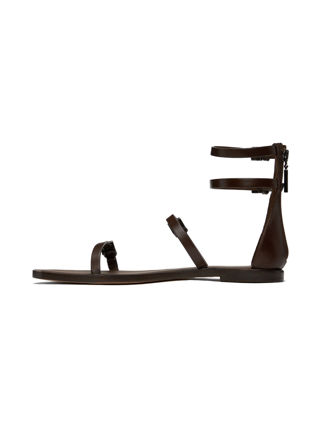 Brown Evegflat Sandals - 3