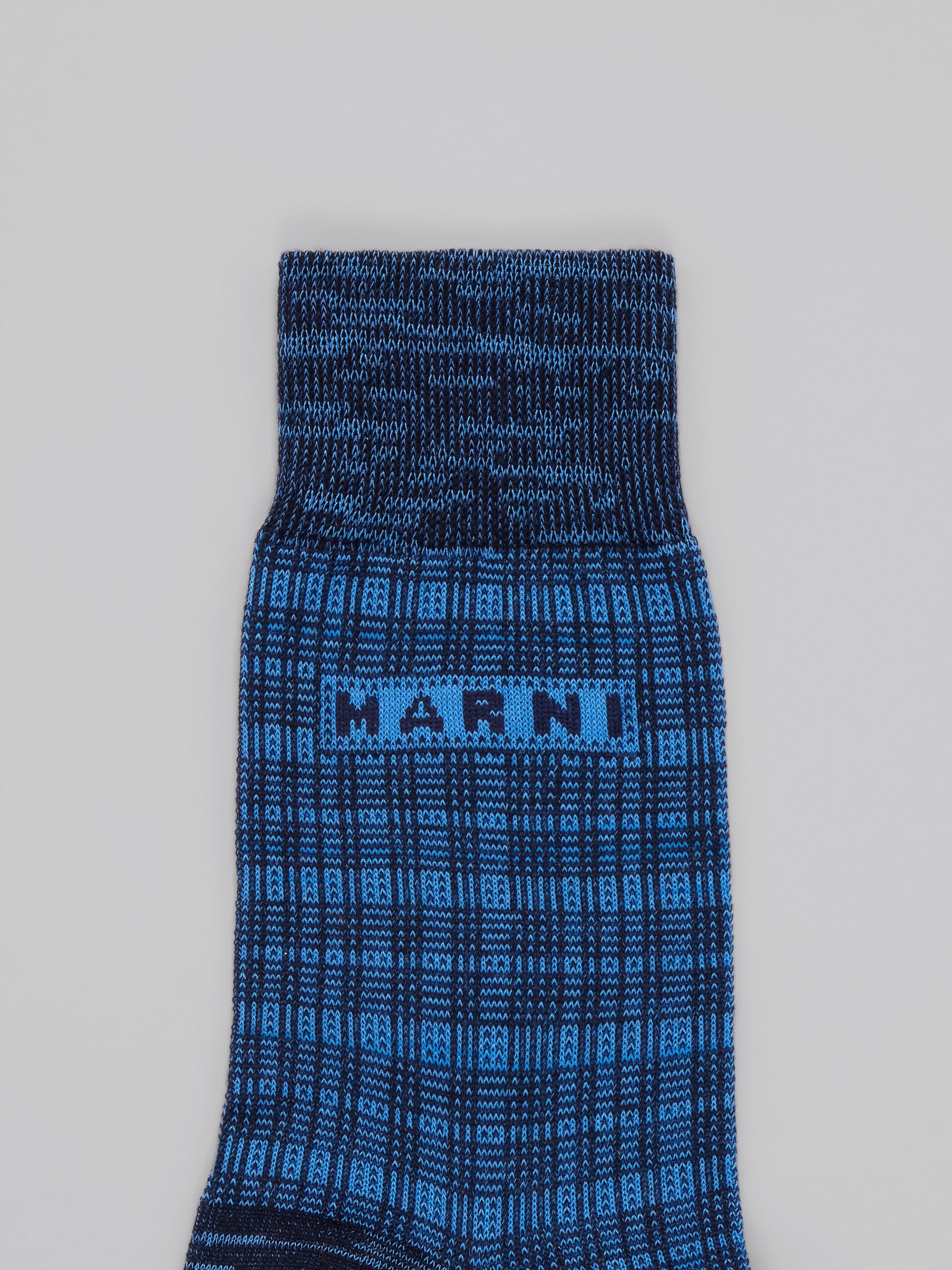BLUE SOCKS WITH LOGO INLAY - 3