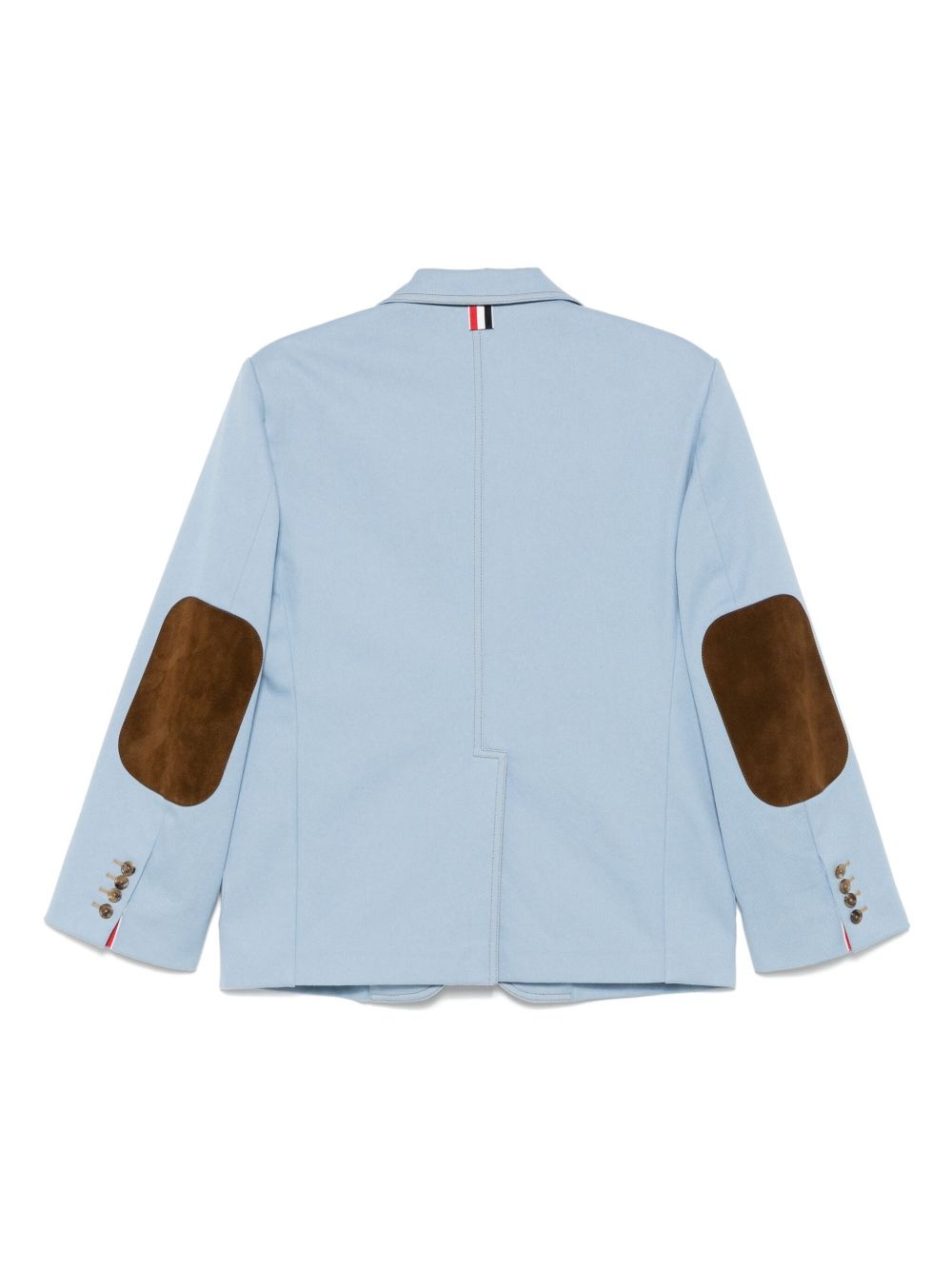 elbow patches denim blazer - 2