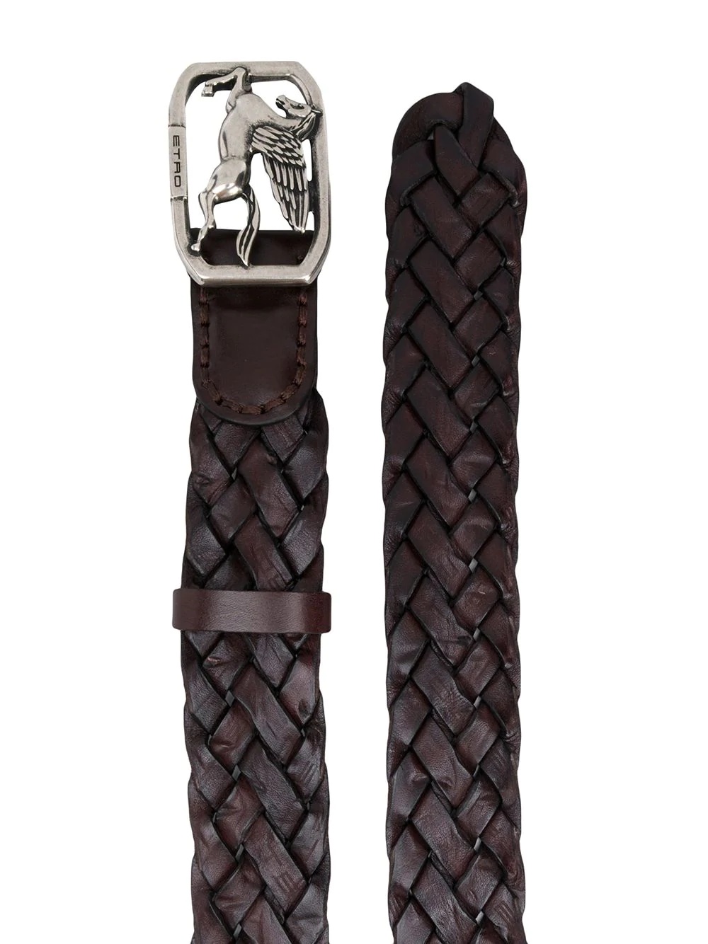 woven Pegaso-buckle belt - 2