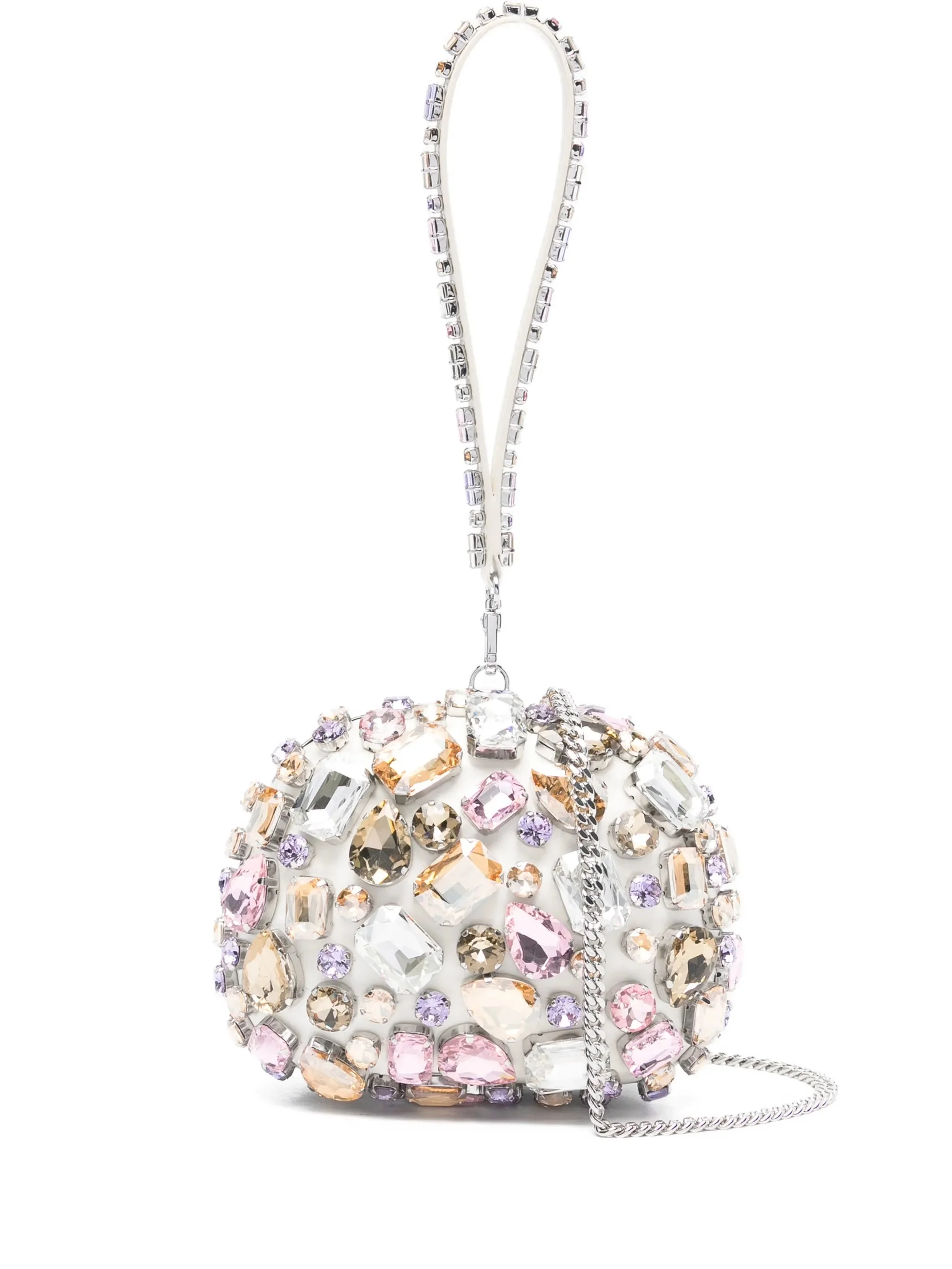 crystal-embellished mini clutch bag - 1