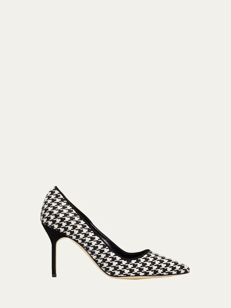 90mm BB Houndstooth Wool Pumps - 1