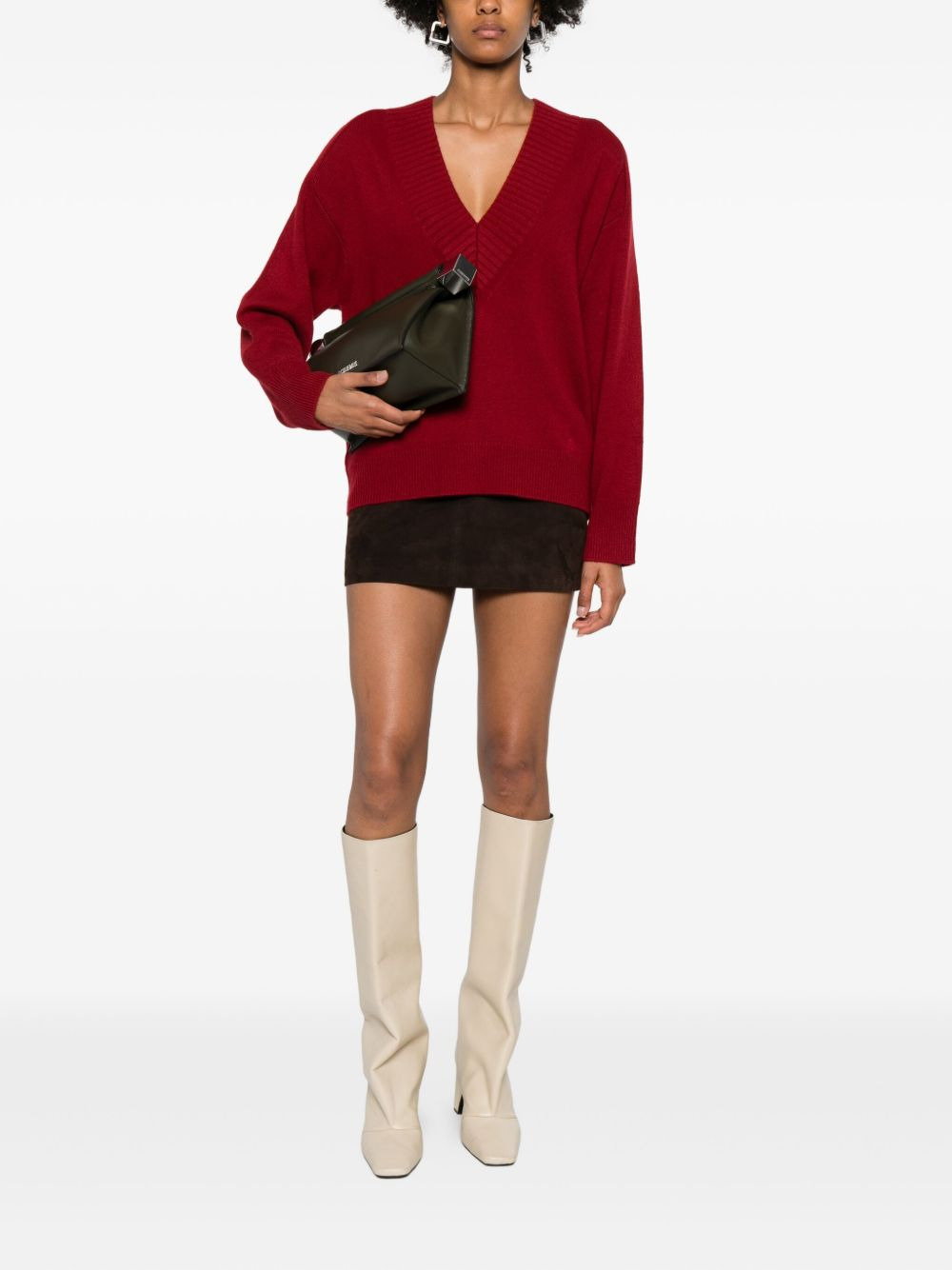 V-neck cashmere sweater - 2