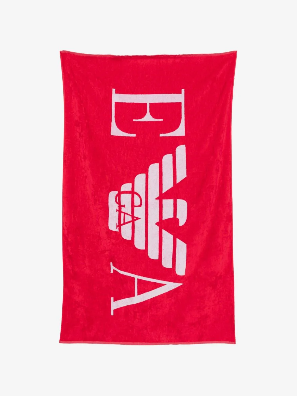 intarsia-logo beach towel - 1