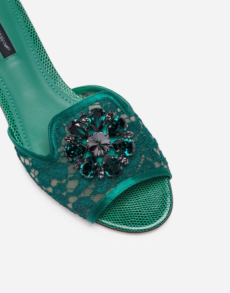 Slippers in lace with crystals - 2