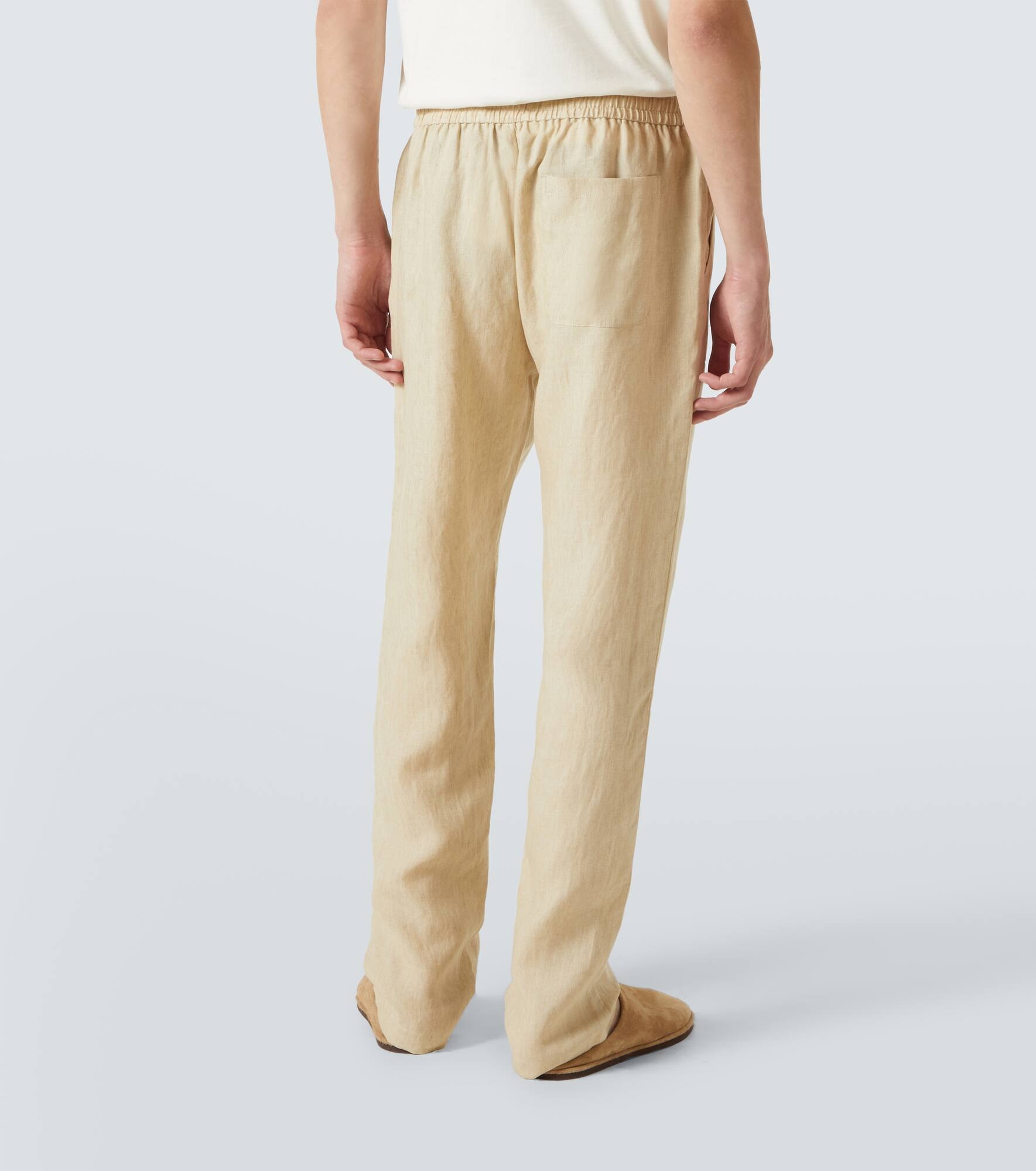 Linen straight pants - 4