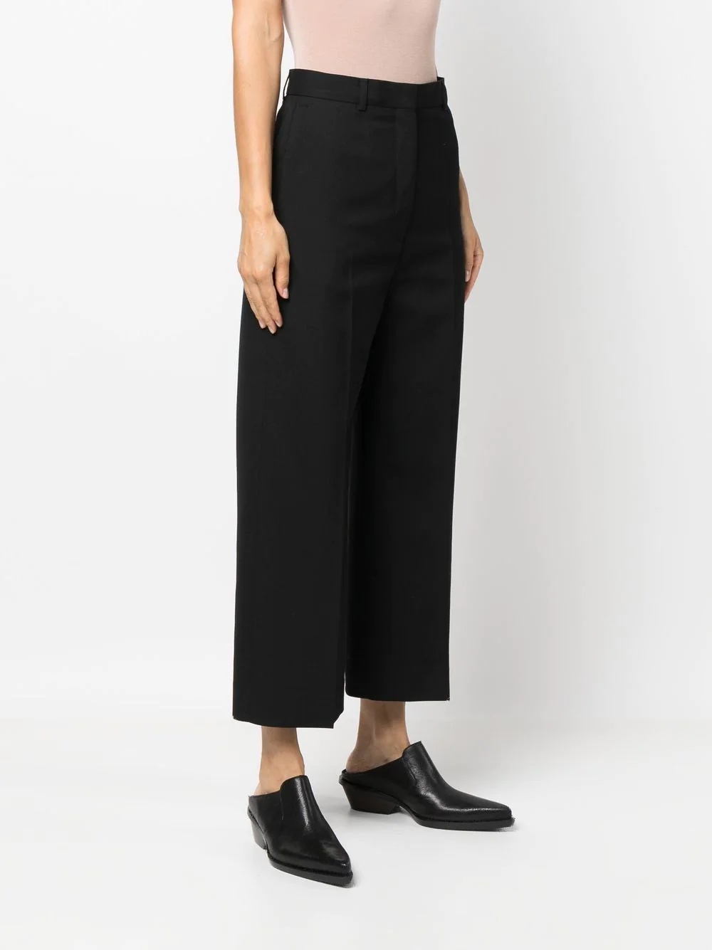 cropped straight-leg trousers - 3
