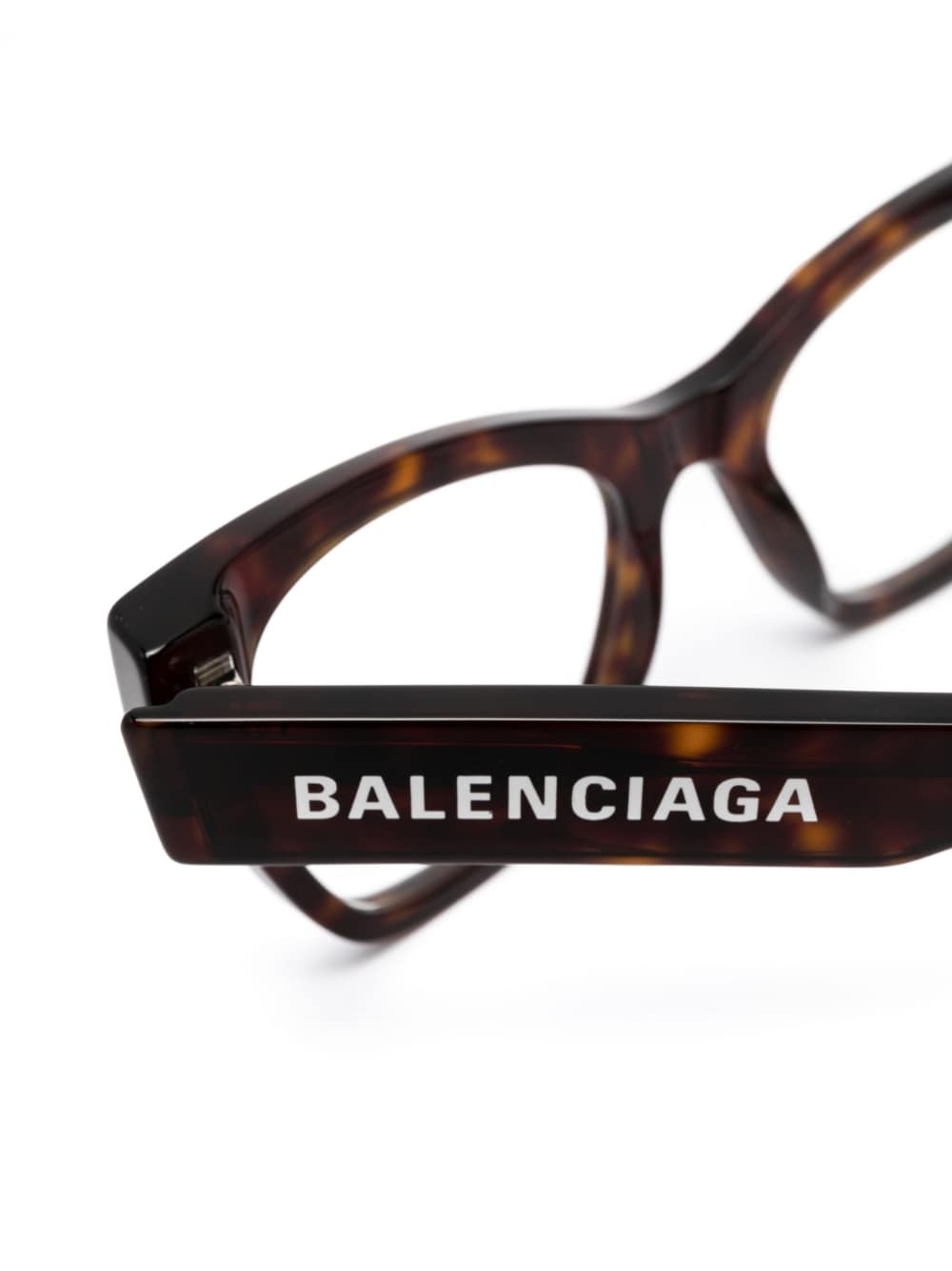 logo-engraved cat-eye glasses - 3