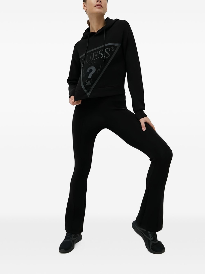 GUESS USA logo-print hooded top outlook