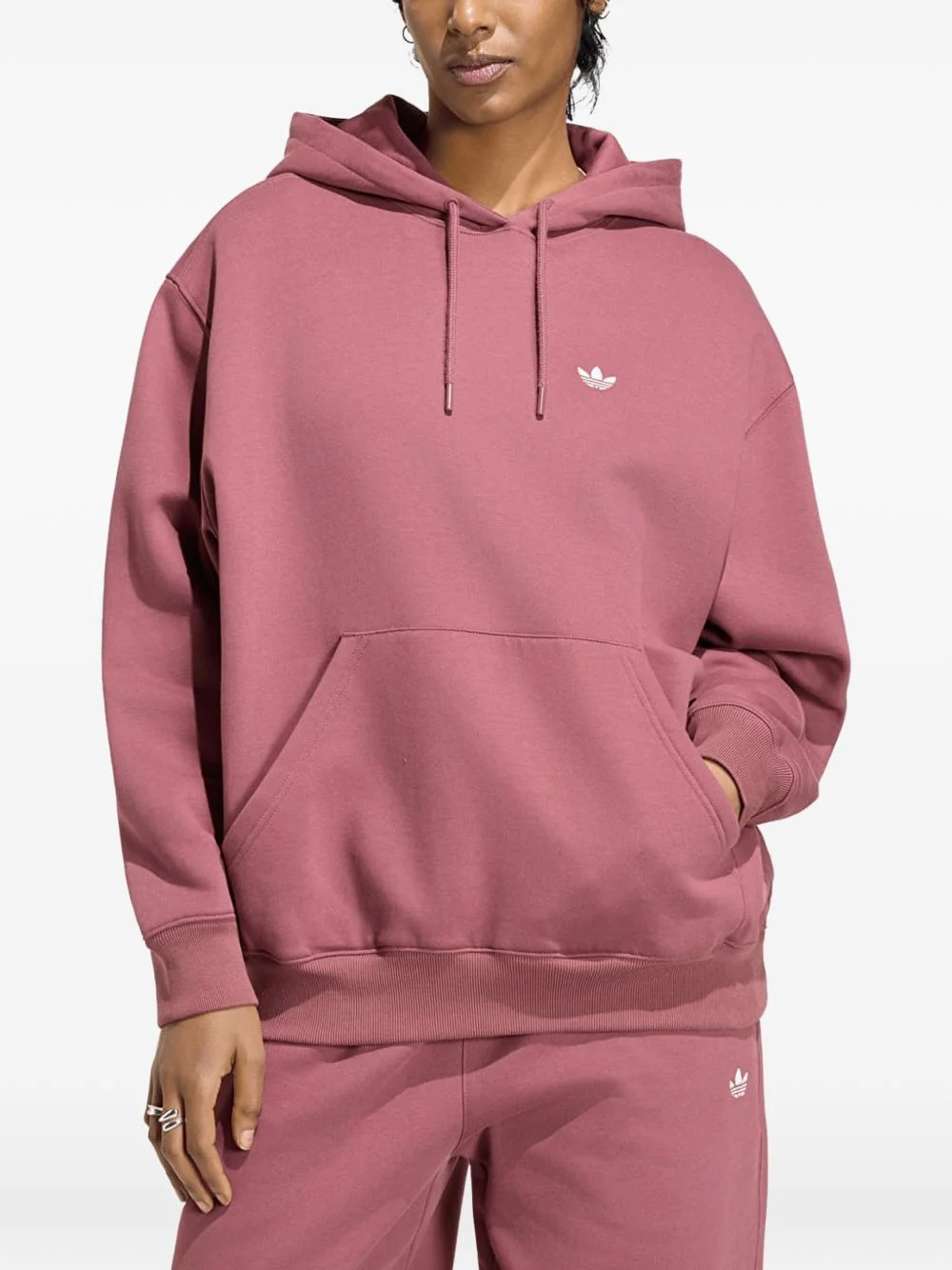 logo-embroidered hoodie - 1