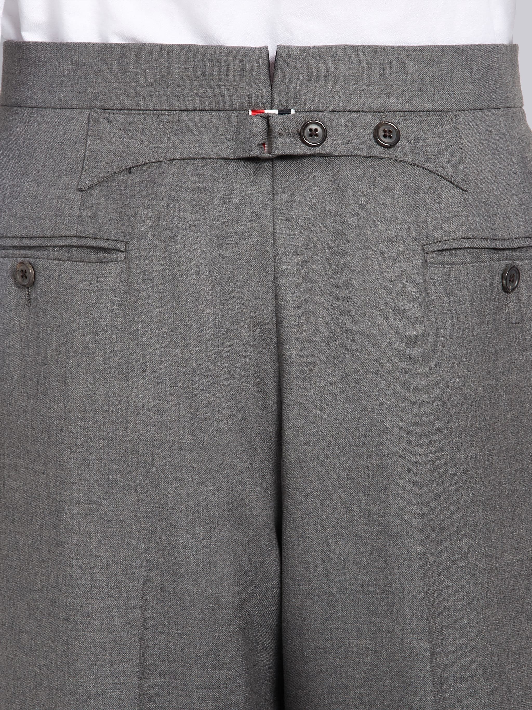 Medium Grey Super 120's Twill Menswear Fit Classic Trouser - 6