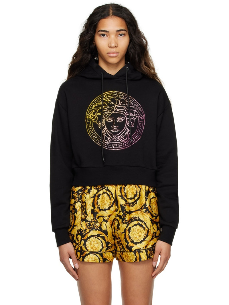 crystal-embellished Medusa hoodie - 1