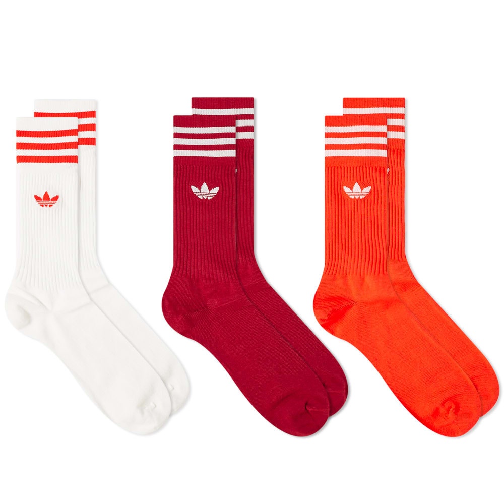 Adidas Solid Crew Socks - 3 Pack - 1