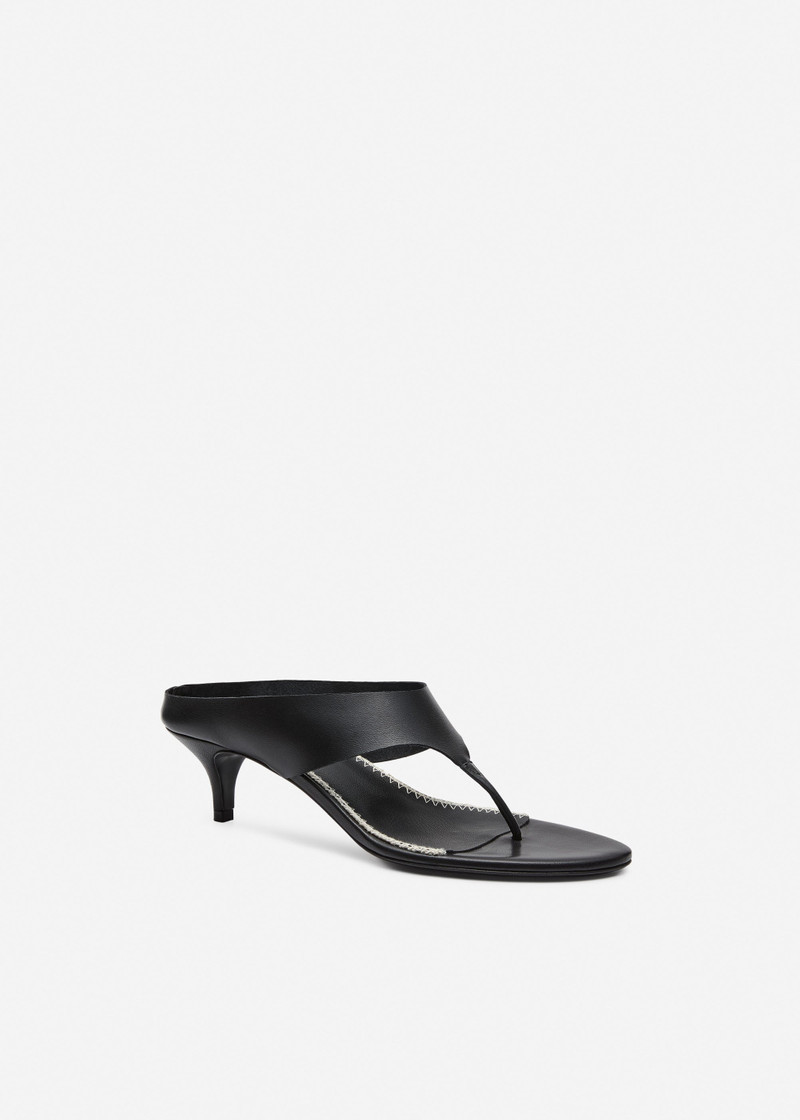 MAGDA BUTRYM Thong sandals in black leather outlook