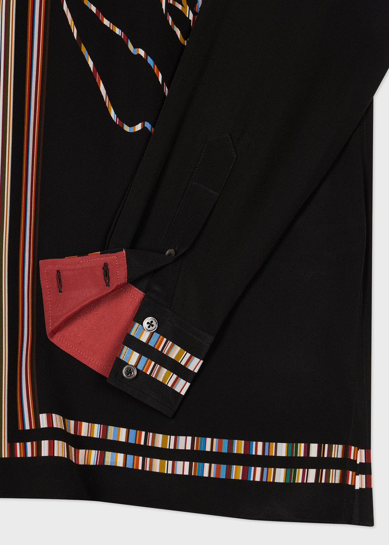 Paul Smith Women's Black Magnolia 'Signature Stripe' Shirt outlook