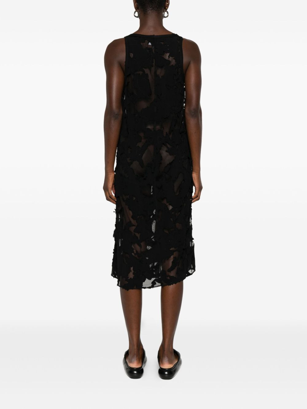 scoop neck midi dress - 4