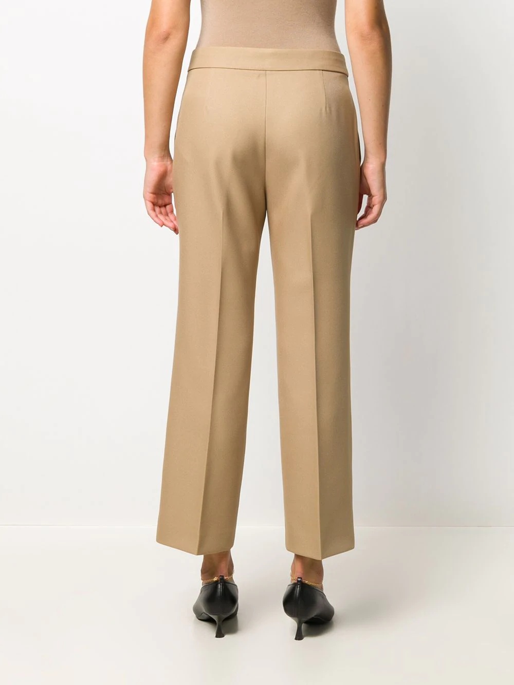 kick-flare cropped trousers - 4