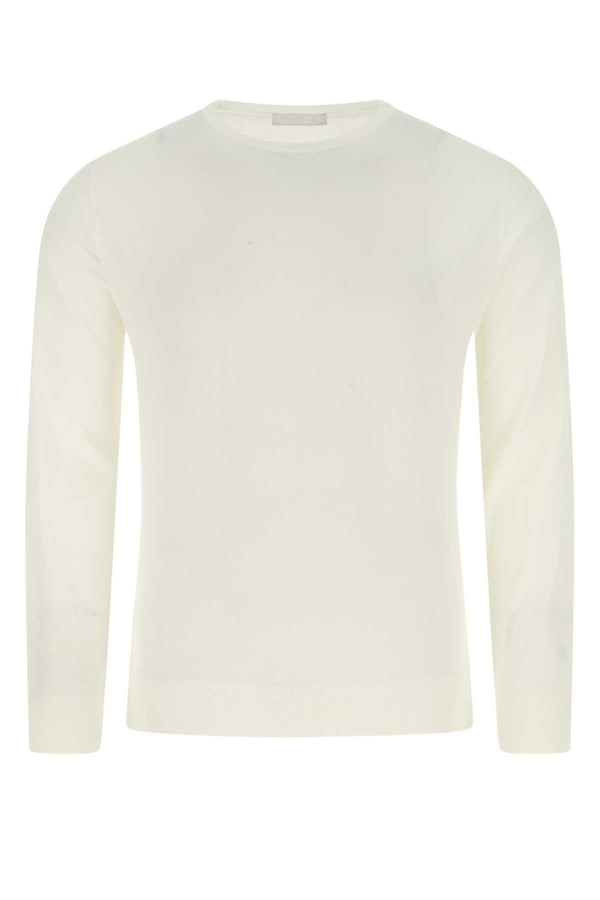Prada Men Ivory Wool Sweater - 1