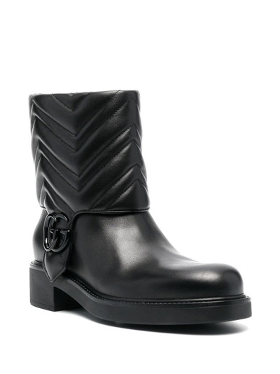 GUCCI GG leather ankle boots outlook
