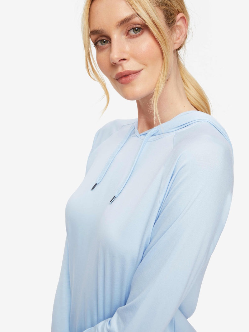 Women's Pullover Hoodie Basel Micro Modal Stretch Sky - 6