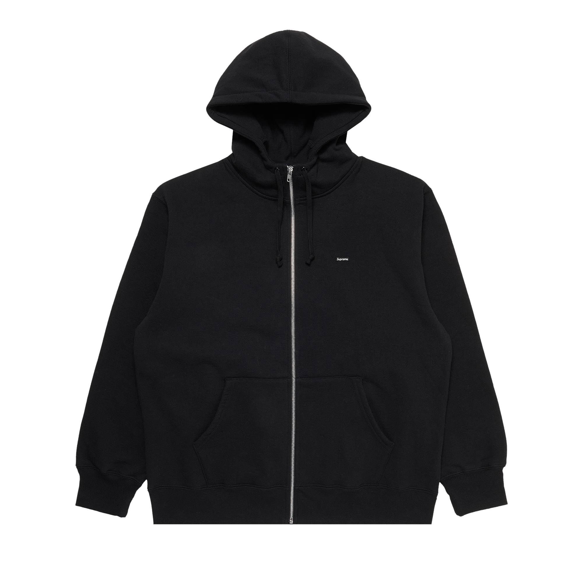 Supreme Small Box Facemask Zip Up Hooded Sweatshirt 'Black' - 1