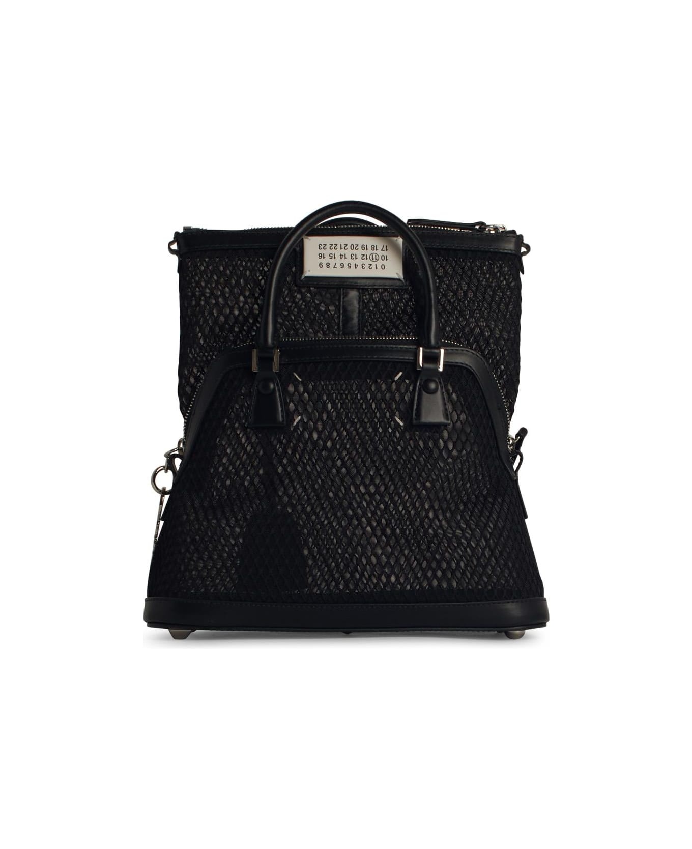 '5ac Mini' Black Leather Blend Bag - 3