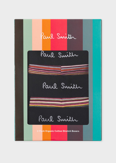 Paul Smith Organic-Cotton 'Signature Stripe' Low-Rise Boxer Briefs Three Pack outlook